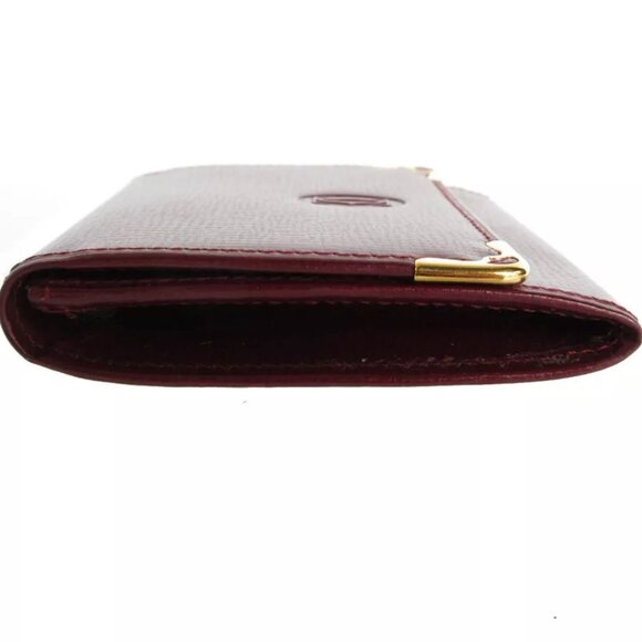 CARTIER Coin case Burgundy leather - Picture 6 of 11